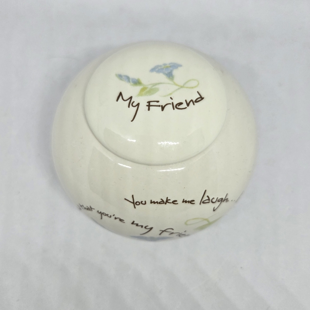 LIFE IS A CIRCLE Carson Round Tealight Candle Holder & Lid Live Laugh Love - Picture 5 of 10